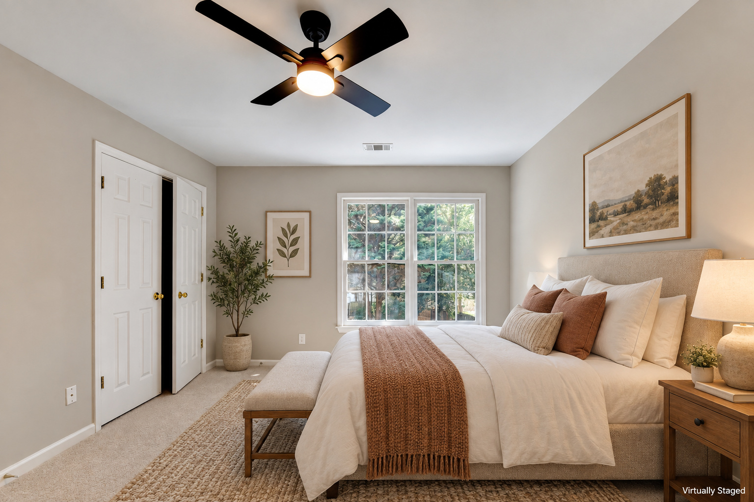 Bedroom C — virtually staged