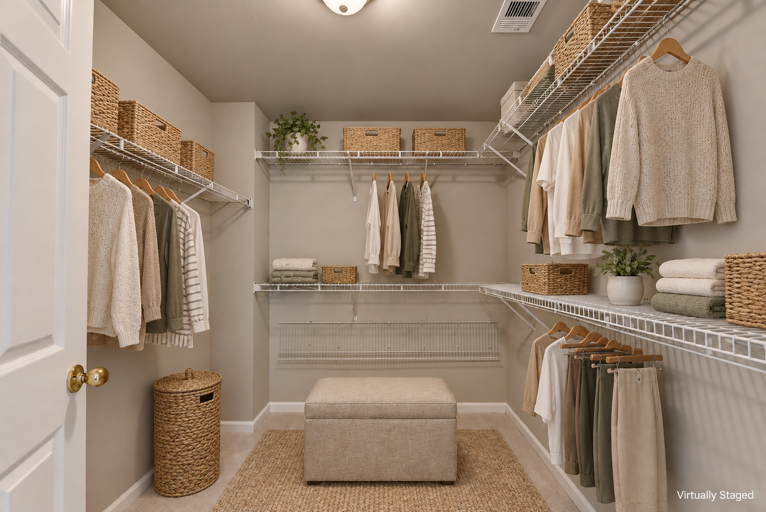 Walk In Closet — virtually staged