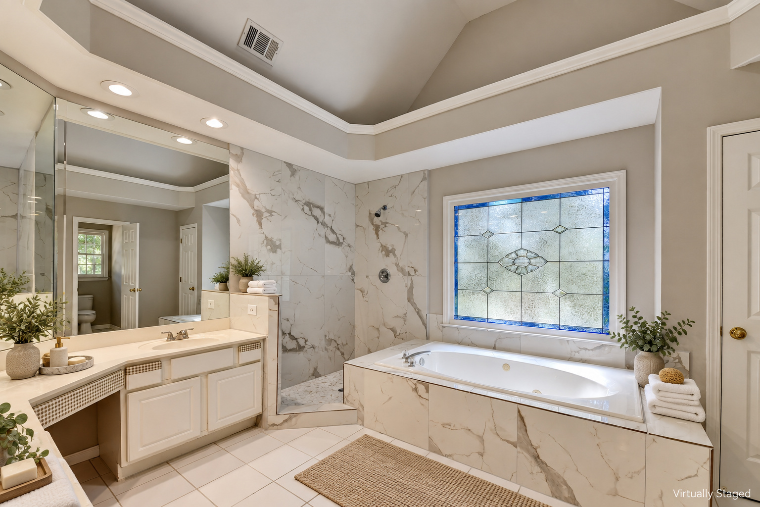 Primary Bathroom — virtually staged